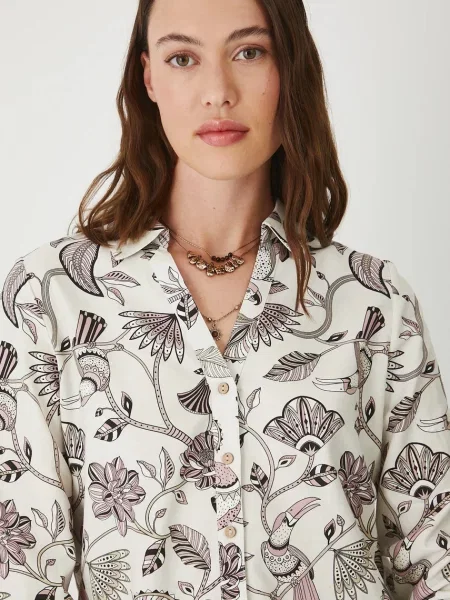 Medicine koszula regular z kołnierzykiem klasycznym beżowy