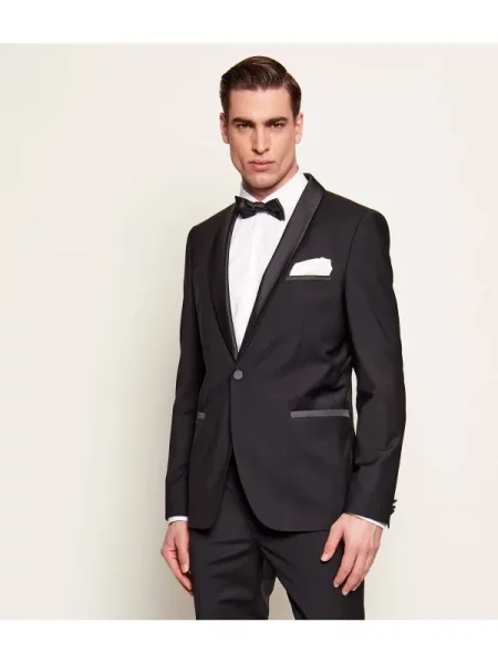 HUGO de lână sacou negru