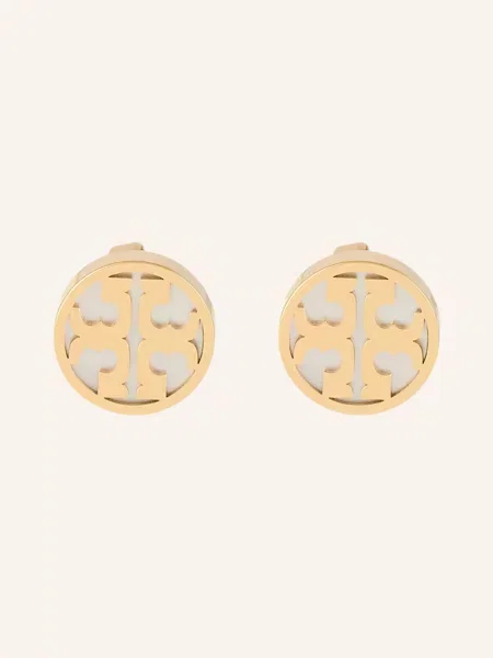 Tory Burch Náušnice Icon zlatá / krémová