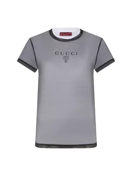 Koszulka Gucci z dżerseju szara