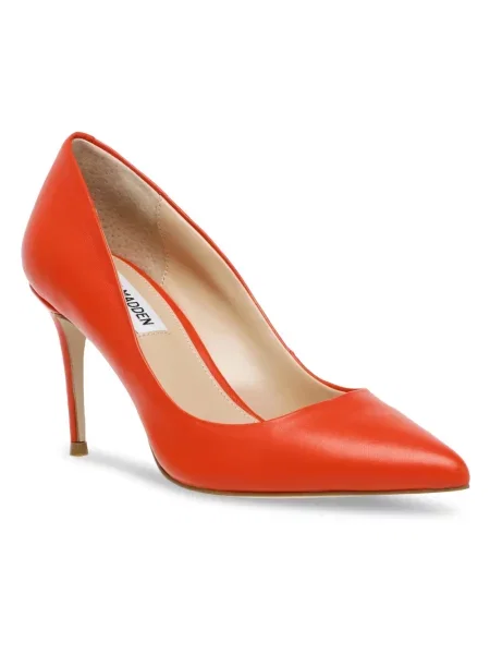 Czółenka Steve Madden skórzana pomarańczowa