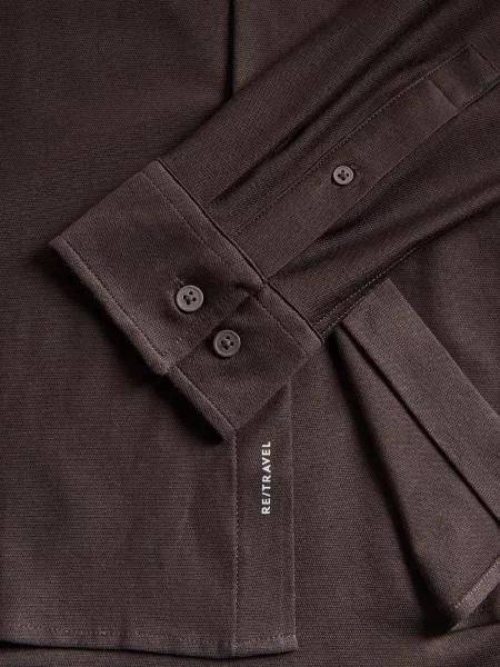 Reserved Рубашка slim fit темно коричневий