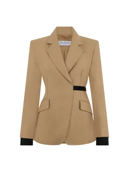 Lniana marynarka Max Mara brązowa