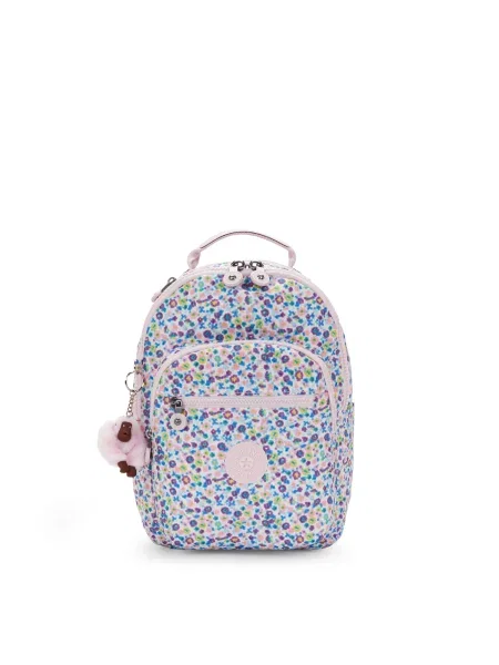 KIPLING Rucsac Seoul S albastru / lila / roz / murdar alb