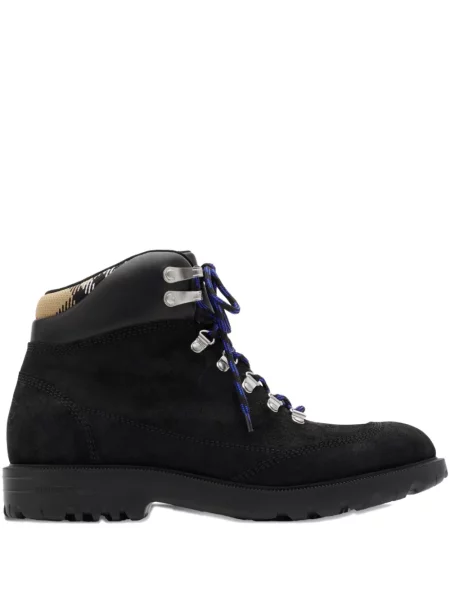 Велурени туристически боти Burberry черно