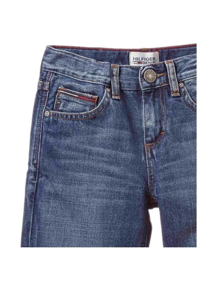 Pantaloni copii Tommy Hilfiger albastru