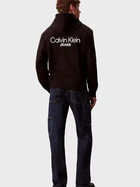 Худи Calvin Klein Jeans с принтом черное