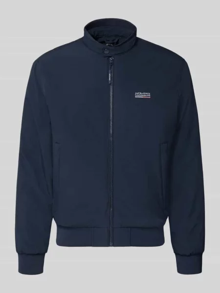 Bomberka o kroju regular fit z logo model BROOKLYN' Jack & Jones granatowy