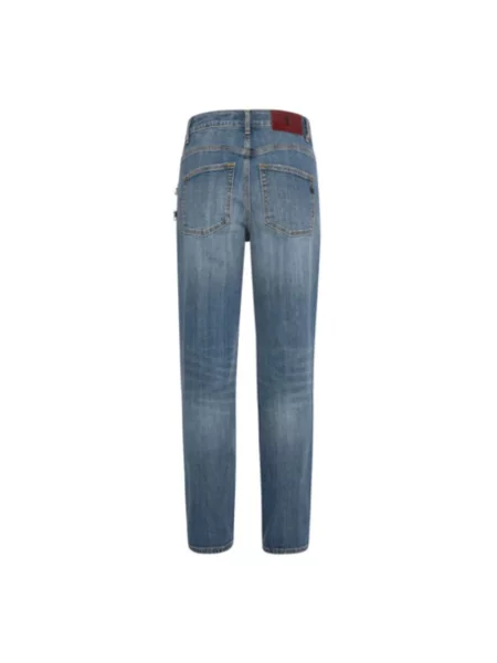 Jeansy straight leg Fracomina niebieskie
