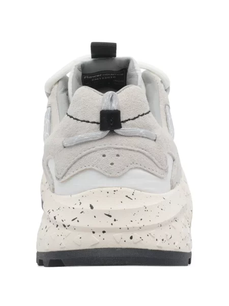 Semišové květinové tenisky Flower Mountain s kulatou špičkou šedé