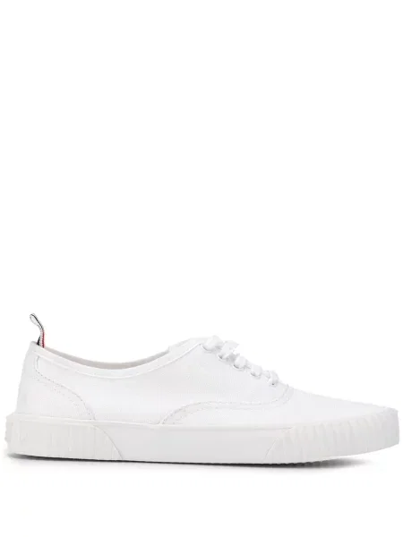 Sneakerși Thom Browne din canvas alb