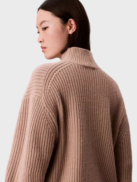 Вовняна водолазка Calvin Klein Jeans чанкі бежева