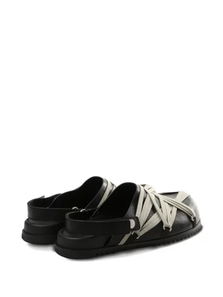 Papuci tip mules Rick Owens din piele negru