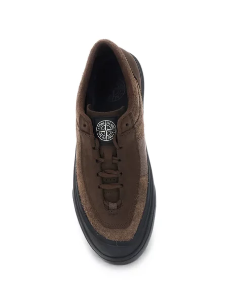 Sneakers Stone Island σουέντ πέτρες καφέ