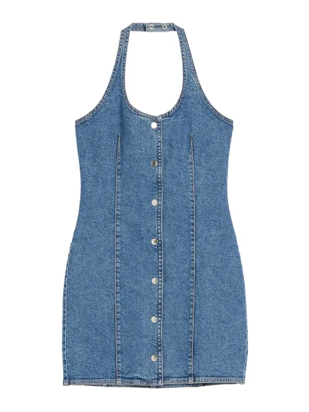 Bershka Obleka moder denim