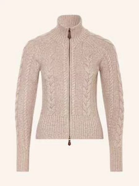 Habsburg Dzianinowa Kurtka W Stylu Janker Annabelle Z Kaszmiru beige beżowa