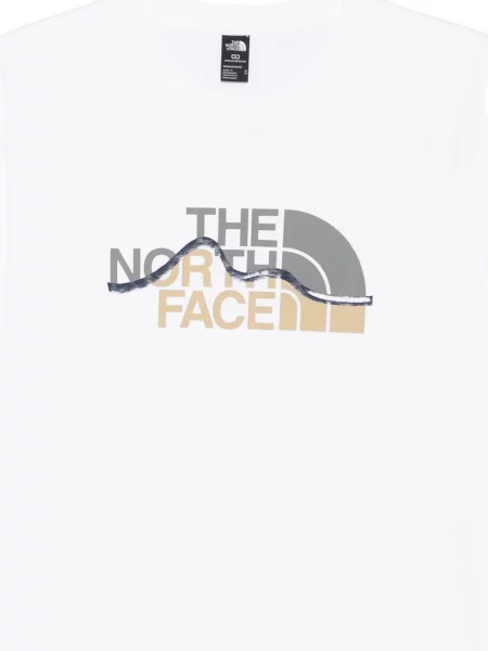 Tricou The North Face cu autograf alb