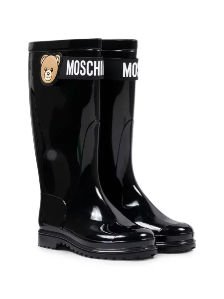 Členkové topánky Moschino čierna