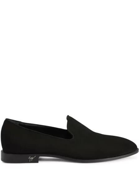 Pantofi loafer Giuseppe Zanotti din piele de căprioară negru