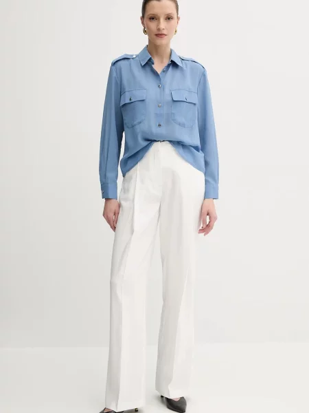 Morgan koszula CROKI relaxed z kołnierzykiem klasycznym CROKI niebieski