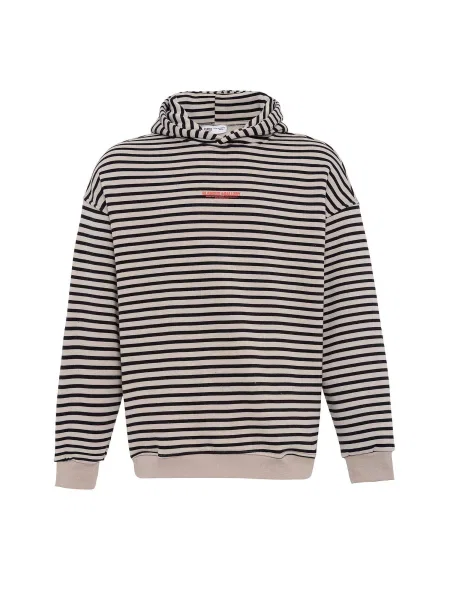 VAMOS CLO Mikina světle hnědá / červená černá