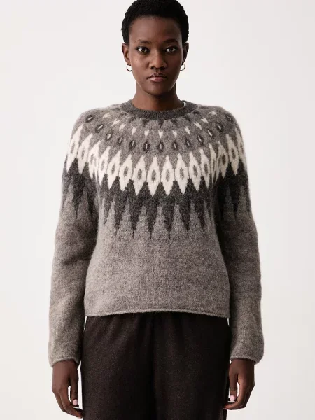 Marc O'Polo sweter z wełną beżowy
