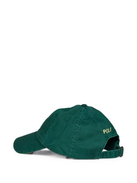 Μεταξωτό καρό παντελόνι Polo Ralph Lauren με κέντημα μπλε
