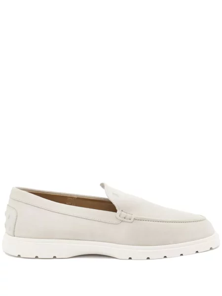 Pantofi loafer Tod's din piele de căprioară alb