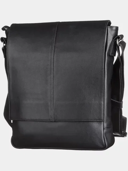 Кожаная сумка через плечо Shvigel черная