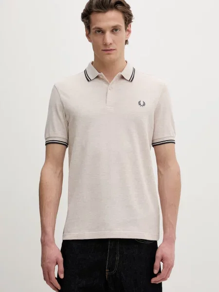 Tricou polo Fred Perry bej