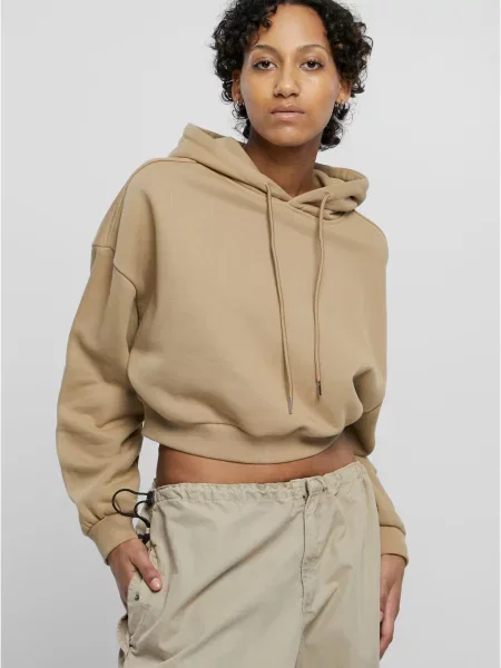 Pulover Urban Classics obrezano bež