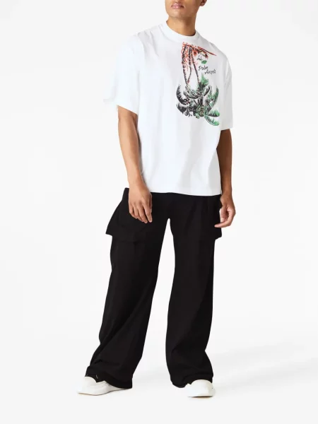Raštuotas marškinėliai Palm Angels balta