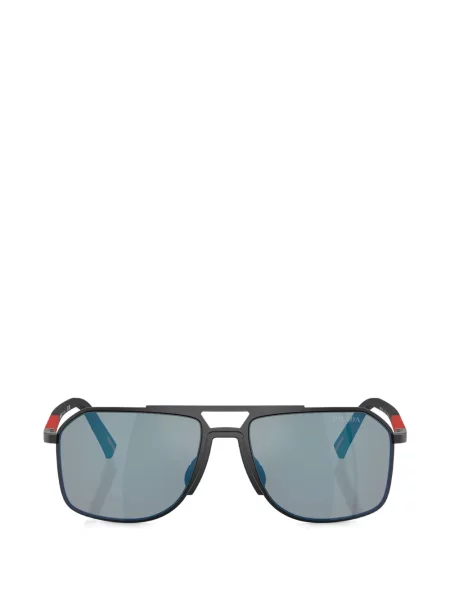 Ochelari de soare aviator Prada Linea Rossa negru