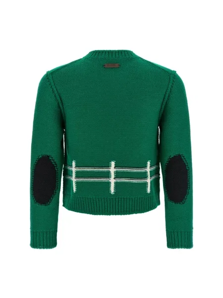 Sweter Moschino wełniany zielony