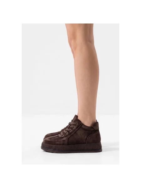 Sneakersy Cesare Gaspari brązowe