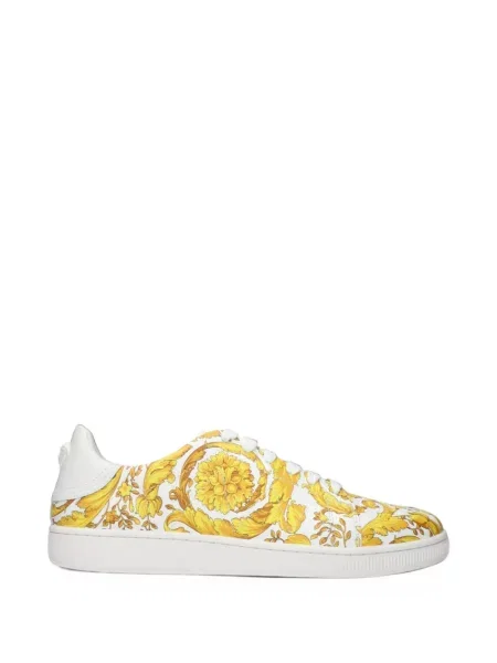 Sneakerși Versace din piele cu imagine alb