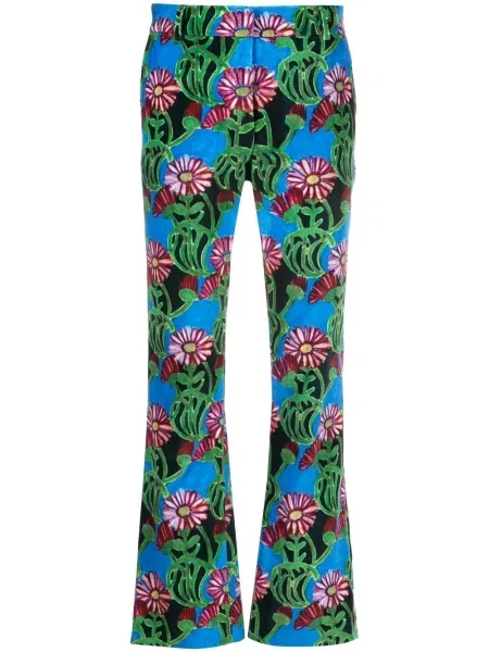 Pantaloni La Doublej cu model floral cu imagine evazate