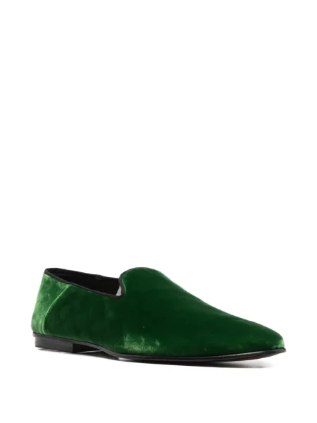 Pantofi loafer Tom Ford de catifea verde