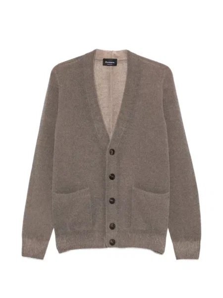 Cardigan Arovescio tricotate maro