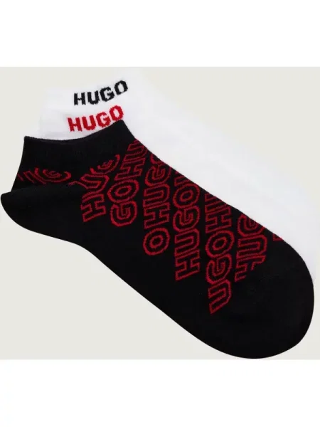 Hugo Bodywear Șosete/tălpici 3 pack 3P AS LOGO AOP CC alb