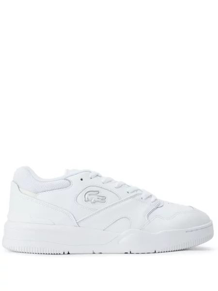 Sneakerși Lacoste din piele alb