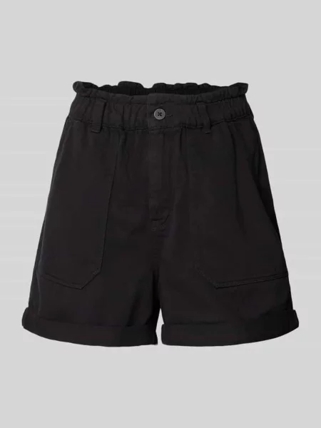 Szorty jeansowe o luźnym kroju z elastycznym pasem Tom Tailor Denim czarne