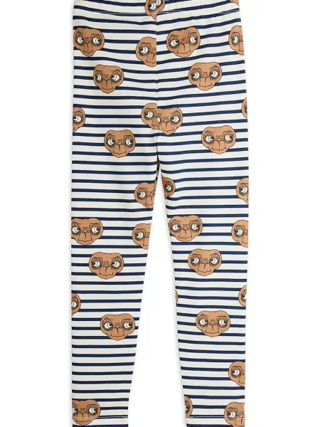 Mini Rodini legíny s bavlnou E.T. bílé