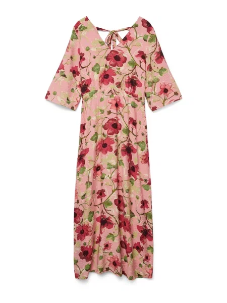 VERO MODA Rochie VMJOSIE EDITH stuf / iarbă / rosé / roz pal verde