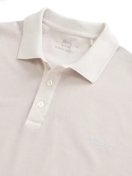 Tricou polo Woolrich alb