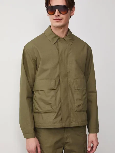 Medicine geacă tip cămașă pentru bărbați verde