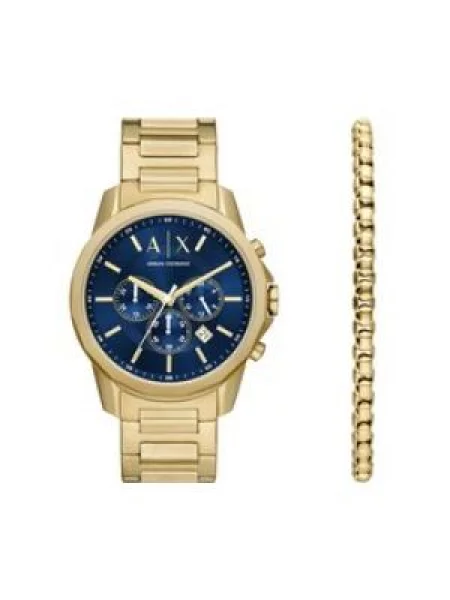 ARMANI EXCHANGE Analogové hodinky tmavě / zlatá modrá