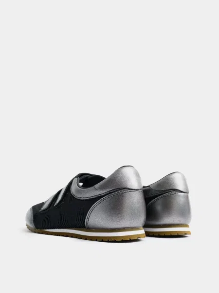 Замшевые балетки Vans черные