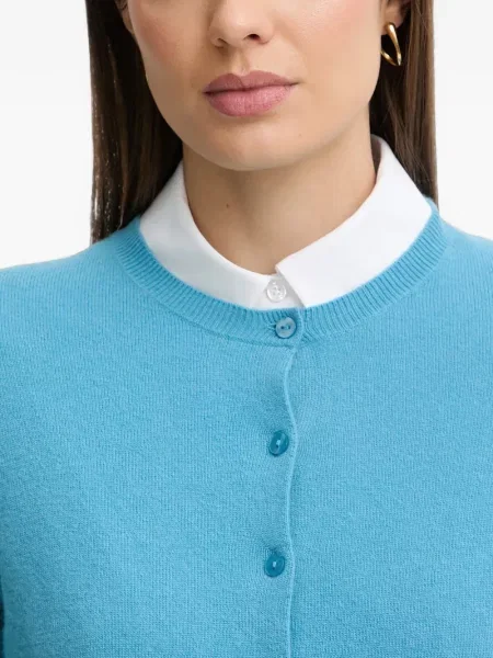 Lung cardigan Benetton albastru