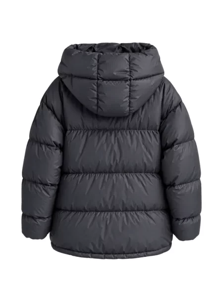 Geacă cu puf Max Mara cu glugă negru